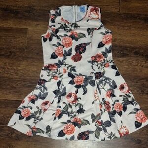 CeCe Floral Kids Dress in White and Pink
